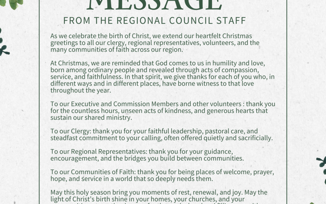 A Christmas Greeting from the Regional Council