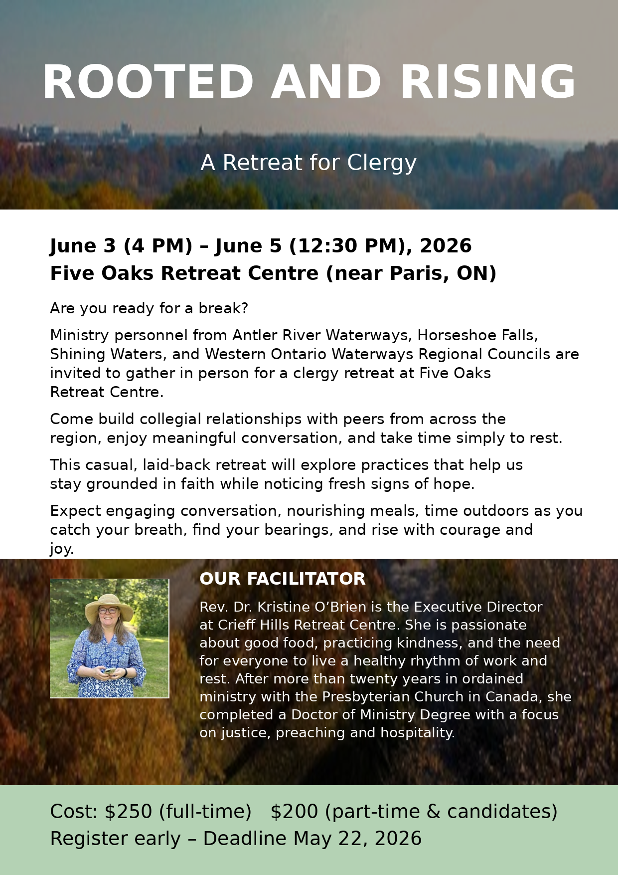 a woman wearing a straw hat with shoulder length brown hair and wearing a blue shirt